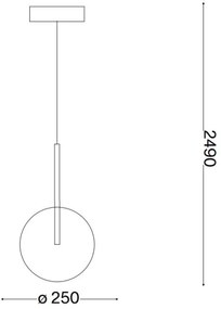 Ideal Lux - LED Luster na lanku EQUINOXE 1xG4/2W/230V pr. 25 cm chróm/dymová