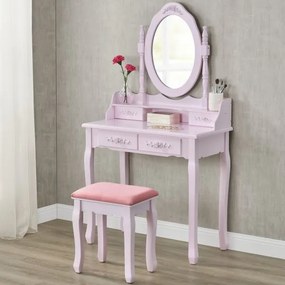 InternetovaZahrada - Toaletný stolík Mira - ružový