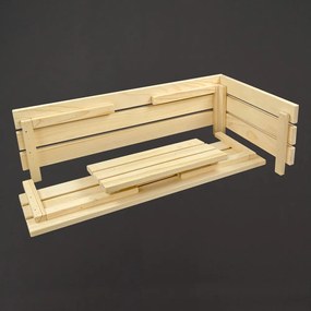 AMADEA Dřevěný designový vyvýšený záhon s nádobou uvnitř, 76x43,6x24cm