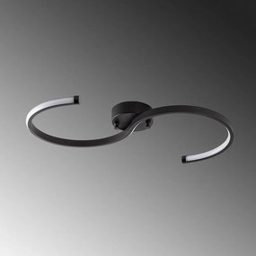 Čierne LED stropné svietidlo 25x10 cm Es – Opviq lights