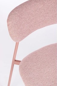 Ružová čalúnená jedálenská stolička Inka – Yes Everyday
