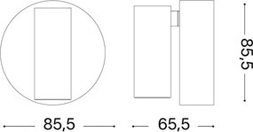 Ideal Lux - LED stmievateľné nástenné bodové svietidlo ELF LED/3W/230V CRI95 čierne