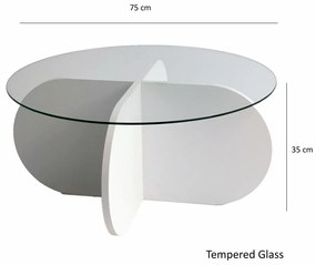 Konferenčný stolík Bubble White