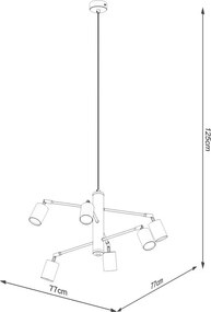 Čierne kovové závesné svietidlo Virta – Sollux