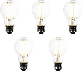 Sada 5 stmievateľných LED žiaroviek E27 A60 čírych 7,2W 1521lm 3000K