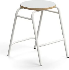 Stolička ALTUS, výška 510 mm, biela/šedá