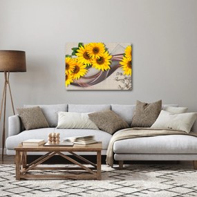 Obraz - Žiariace kvety slnečníc (70x50 cm)