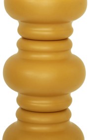 Retro stojacia lampa horčicovo žltá s matným sklom - Fedde