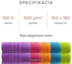 Osuška Comfort Maxi 100x180 cm azurová, 100% bavlna