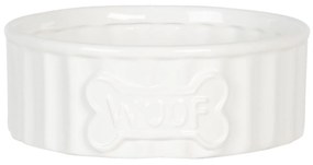 Biela keramická miska pre psa Woof - Ø 20 * 7 cm
