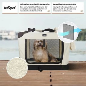 Leopet Transportný box pre psov XXXL, 102 x 69 x 69 cm, béž