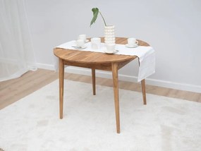 Okrúhly dubový stôl fi120 +35 cm nadstavce Bergen olej intenzívny
