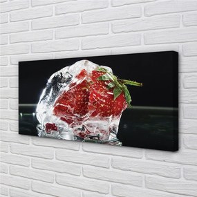 Obraz canvas Jahody v ľade kocka 140x70 cm