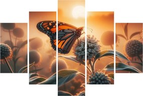 Obraz – Motýľ v zapadajúcom slnku (150x105 cm)