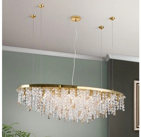 Orion - Krištáľový luster na lanku CRYSTALRIVER 21xG9/40W/230V zlatá