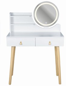 Dekorstudio Toaletný stolík s LED zrkadlom SCANDI