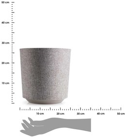 PLASTOVÝ KVETINÁČ ALOE TX 25,5X27 CM BÉŽOVÁ