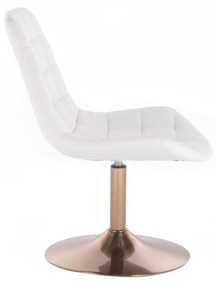 LuxuryForm DESIGN Stolička PARIS na zlatom tanieri - biela