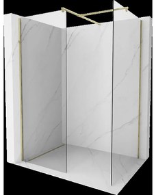 Mexen Kioto sprchová stena Walk-in 170 x 100 cm, transparentná, zlatá - 800-170-202-50-00-100