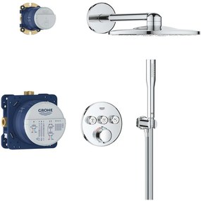 GROHE Precision SmartControl sprchový systém pod omietku, horná sprcha 2jet priemer 310 mm, tyčová ručná sprcha 1jet, chróm, 34874000