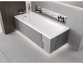 Mexen X-ST, polystyrénový plášť na obdĺžnikovú vaňu 160-190 x 70-90 cm, LED drážka, biela, 55021-01