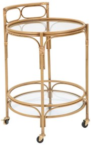 Kovový servírovací stolík na kolieskach ø 51 cm Panama - Mauro Ferretti