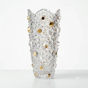 KRIŠTÁĽOVÁ VÁZA BOHEMIA CRYSTAL GOLD 300MM