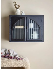 Čierna závesná vitrína z jedľového dreva 62x49x23 cm Lario – Bloomingville
