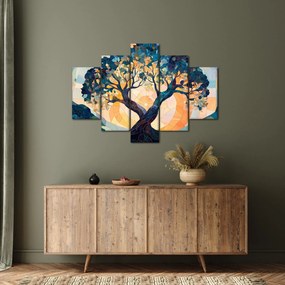 Obraz – Mozaika – slnko a strom II. (150x105 cm)