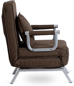 Kreslo pohovka rozkladacia PRATO hnedá - vintino.sk