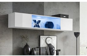 Závesná skrinka Fly 52+Sklo biely + LED