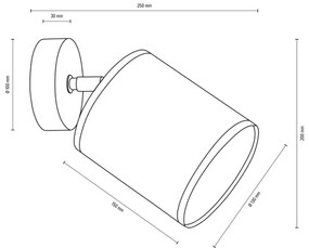 Spot-Light 66791174 - Nástenné bodové svietidlo BOHO 1xE27/25W/230V dub