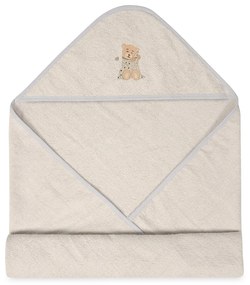 Babymatex Osuška s kapucňou MAXI 100x100 cm - Sivá