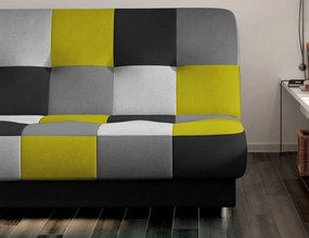 Rozkládací pohovka CAYO 192 cm Soro 100/Soro 93/Soro 83/Soro 40 černo-žlutá
