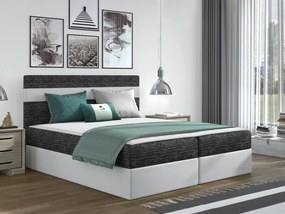 Kontinentálna posteľ Friesia, Rozmer postele: 180x200, Dostupné poťahy: Lawa 06 + ekokoža Soft 017