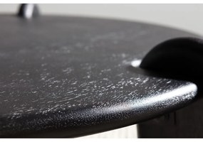 Čierny okrúhly konferenčný stolík z mangového dreva ø 80 cm Tamira – MOME