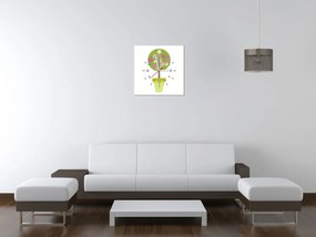 Gario Obraz s hodinami Malý stromček Rozmery: 30 x 30 cm