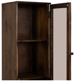 Hnedá vitrína z mangového dreva 40x180x40 cm Ravi – Ixia