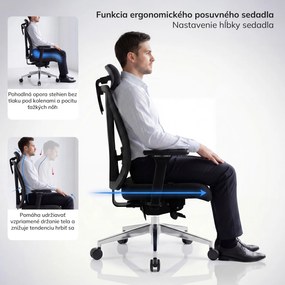 Ergonomická kancelárska stolička čierna VECTOR