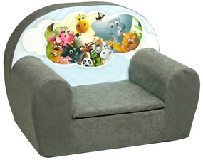 Detské kresielko SAFARI - šedé