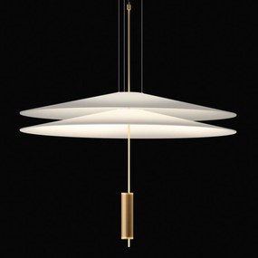 Vibia Flamingo závesné LED 2 tienidlá, zlaté