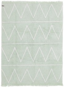 Ručne tkaný kusový koberec Hippy Mint, 120x160, zelená, chodba / predsieň, Lorena Canals