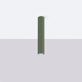 Sollux SL.1609 - Bodové svietidlo KARBON 1xGU10/10W/230V 40 cm zelená