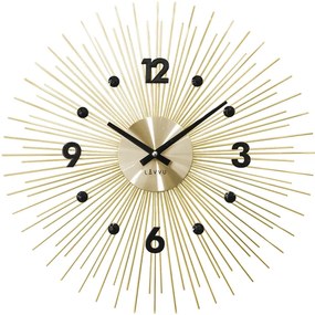 Nástenné hodiny LAVVU LCT1141 CRYSTAL Lines Zlaté, 49 cm
