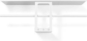 Biely oceľový nástenný vešiak s poličkou 100 cm Luno Small – Spinder Design