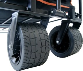 Skladací prepravný vozík - premium 150 L sivá