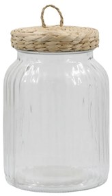 Chic Antique Sklenená dóza Wicker Lid 900 ml