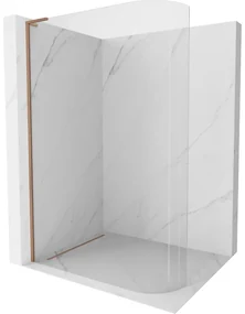 Mexen Kioto L, sprchová zástena Walk-In 120 x 200 cm, 8mm číre sklo, medený matný profil, 800-120-103-65-06