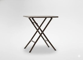 Garden Line SKLADACÍ TURISTICKÝ STÔL 61,5 x 61,5 x 73 CM HNEDÝ