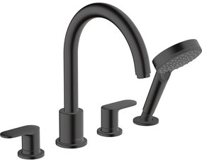 HANSGROHE Vernis Blend 4-otvorová batéria na okraj vane, vyloženie výtoku 211 mm, matná čierna, 71456670